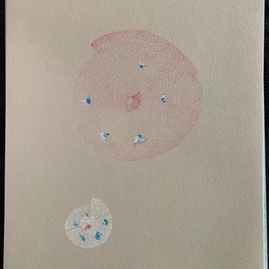 Oil pastel drawing on paper (9”x12” abstract drawings)